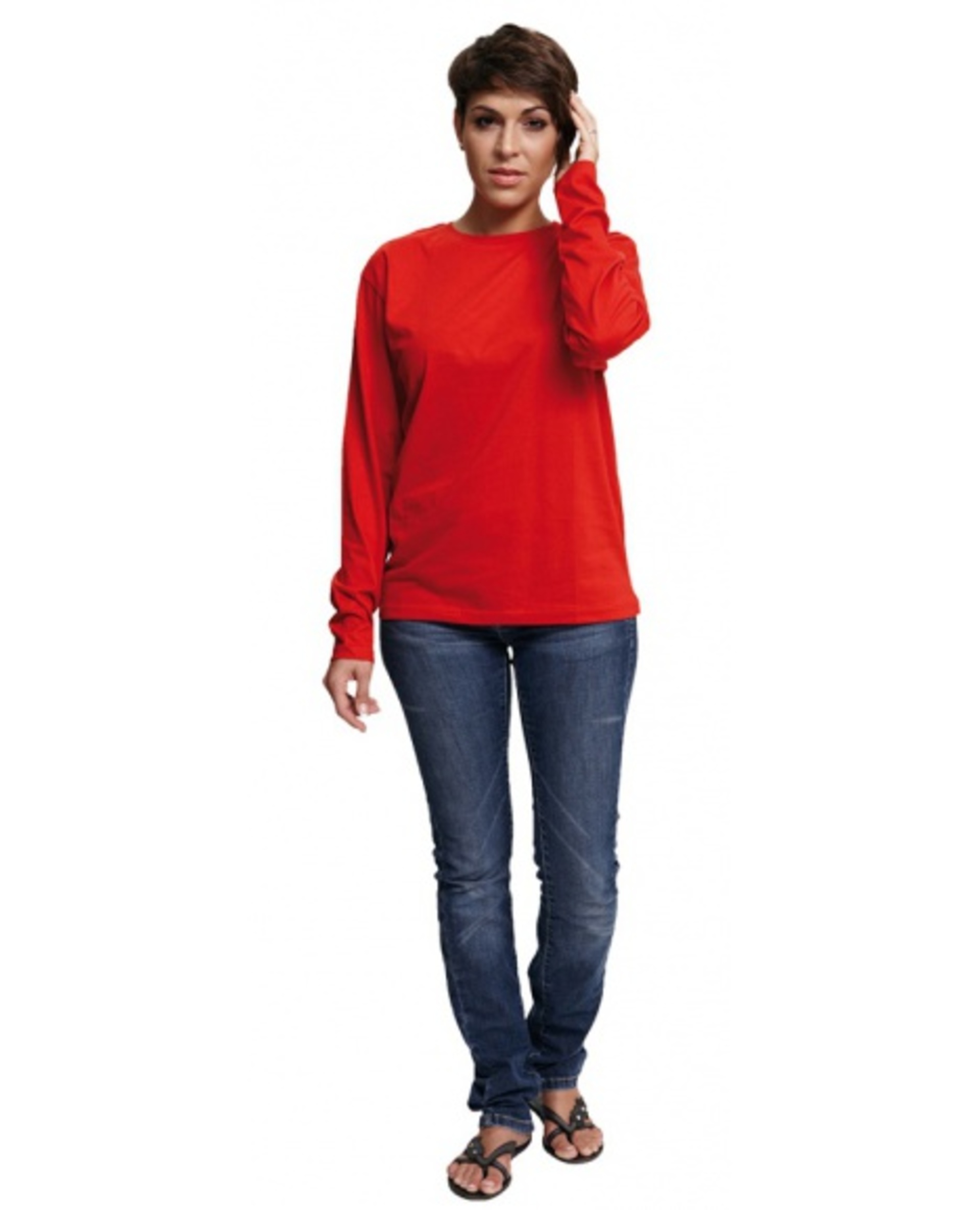 Tričko  CAMBON dlouhý rukáv červená  XL