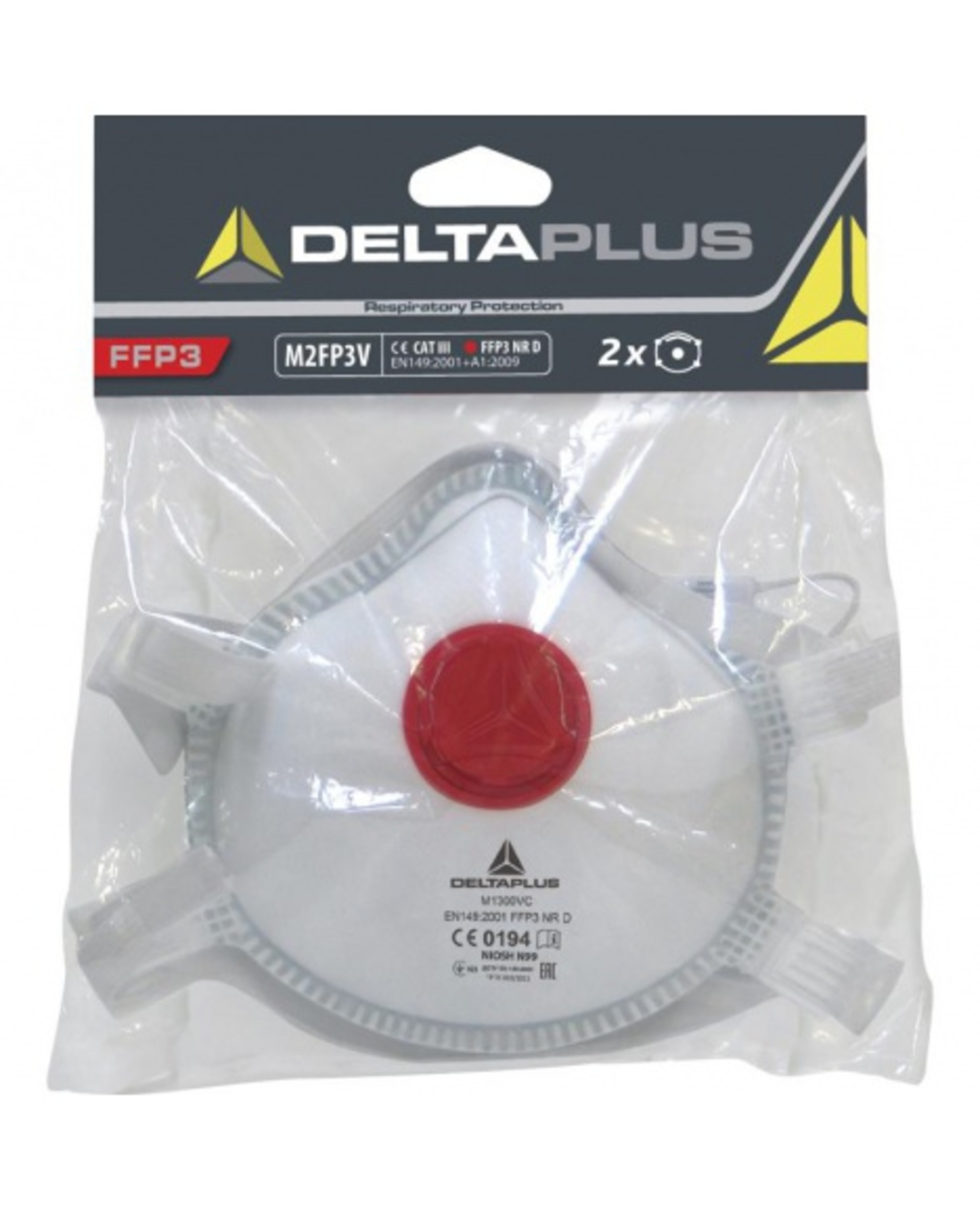 DeltaPlus M2FP3V FFP3 tvarovaný s ventilkem Respirátor