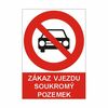 Zákaz vjezdu soukromý pozemek  PAR11 A4 plast