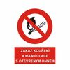 Zákaz kouření a manipulace s otevřeným ohněm  4201G A5 fólie