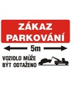 Zákaz parkování 5m  PAR21 A4 0,5mm plast
