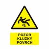 Pozor kluzký povrch  1302 A4 plast