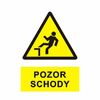 Pozor schody  1312A A4 plast