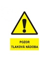 Pozor tlaková nádoba  1999A A4 samolepka