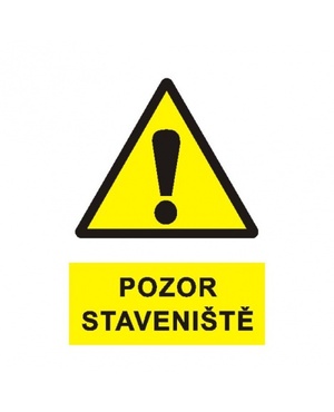 Pozor staveniště  A4 plast