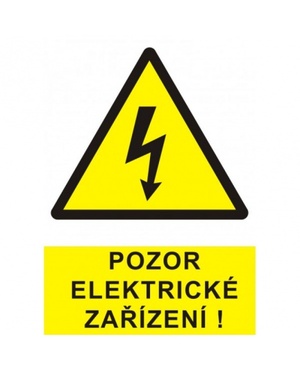 Pozor elektrické zařízení  A5 plast