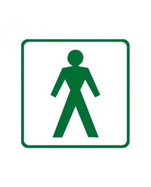 WC muži - symbol bez textu  10x10cm samolepka