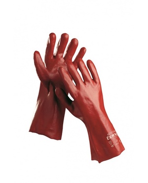 Rukavice povrstvené  REDSTART PVC 27cm