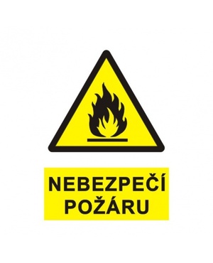 Nebezpečí požáru  A5 plast