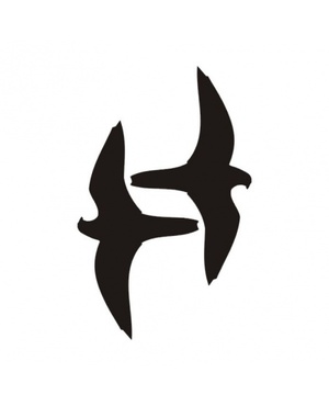 Siluety dravců  36x23cm samolepka 2ks