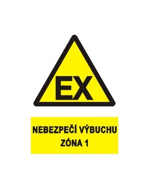 Nebezpečí výbuchu zóna 1  A4 plast