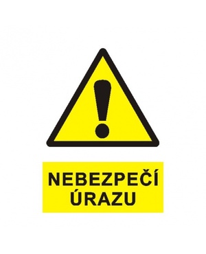 Nebezpečí úrazu  A4 plast