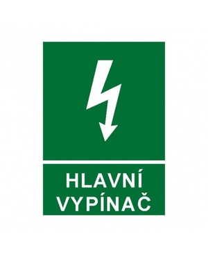 Hlavní vypínač  A5 samolepka