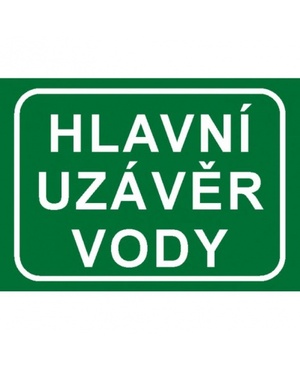 Hlavní uzávěr vody  A4 plast