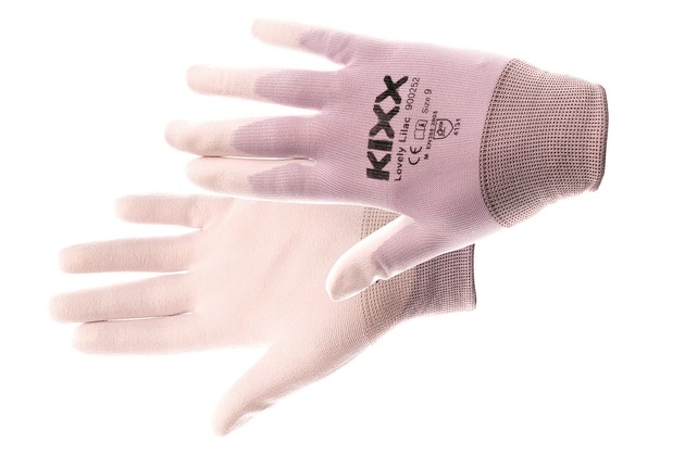 Rukavice povrstvené KIXX LOVELY LILAC polyuretan