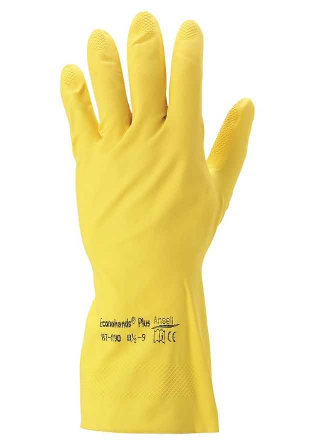 Rukavice úklidové Ansell ECONOHANDS PLUS 87-190 latex