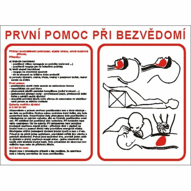 První pomoc při bezvědomí  7787 A3 plast