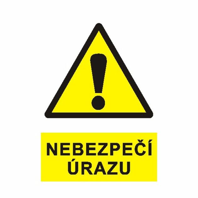 Nebezpečí úrazu  1950 A4 plast