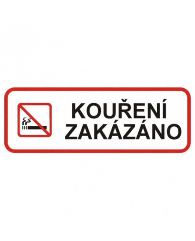 Kouření zakázáno  DT023 20x7,5 cm fólie