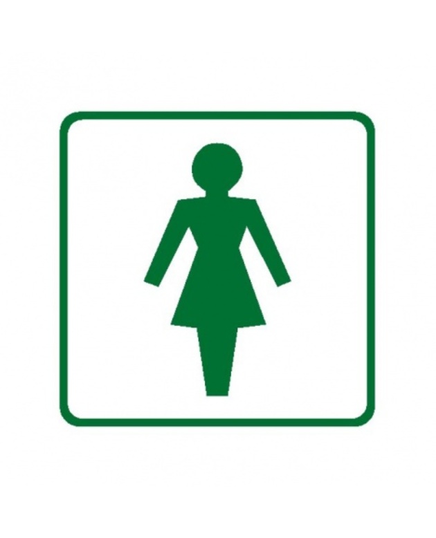 WC ženy - symbol bez textu  DT034B 10x10cm fólie