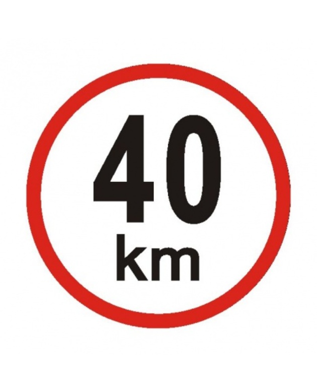 Označení rychlosti  DP02 40km/h průměr 15cm fólie