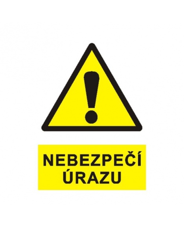 Nebezpečí úrazu  1950 A4 plast