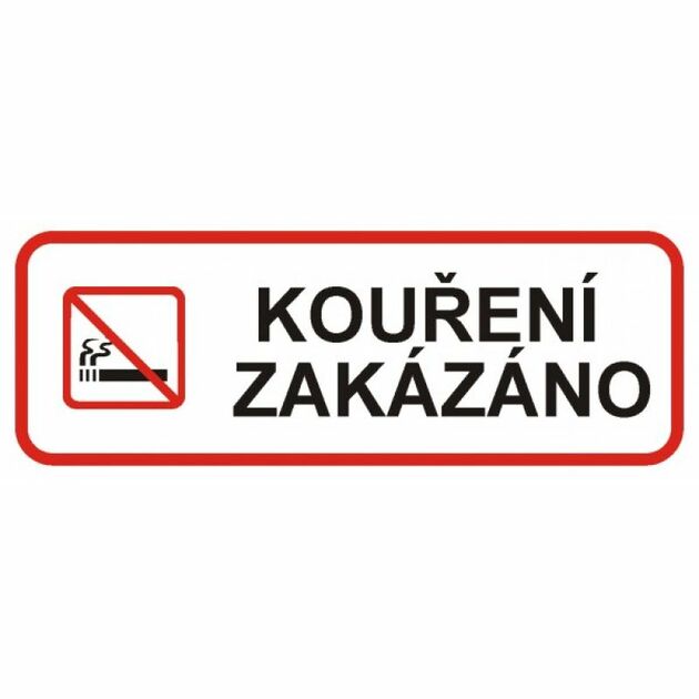 Kouření zakázáno  DT023 20x7,5 cm fólie