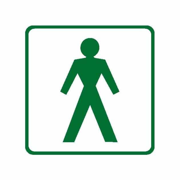 WC muži - symbol bez textu  DT034A 10x10cm fólie