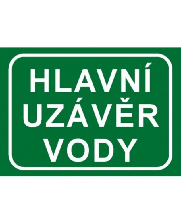 Hlavní uzávěr vody(text)  7833A A4 plast