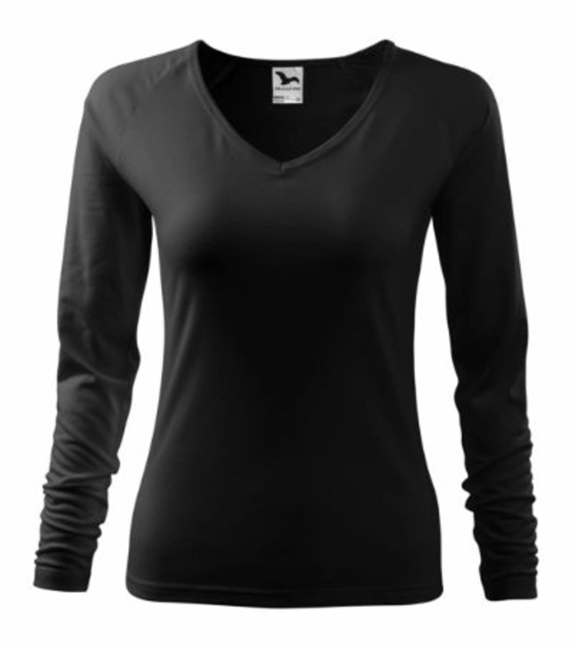 Tričko MALFINI ELEGANCE 127 dámské dlouhý rukáv černá XL
