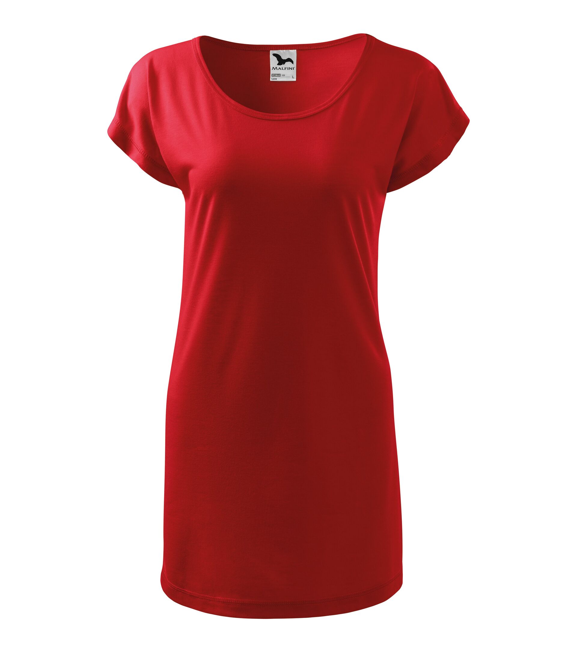 MALFINI LOVE Dámské triko/šaty červená  L