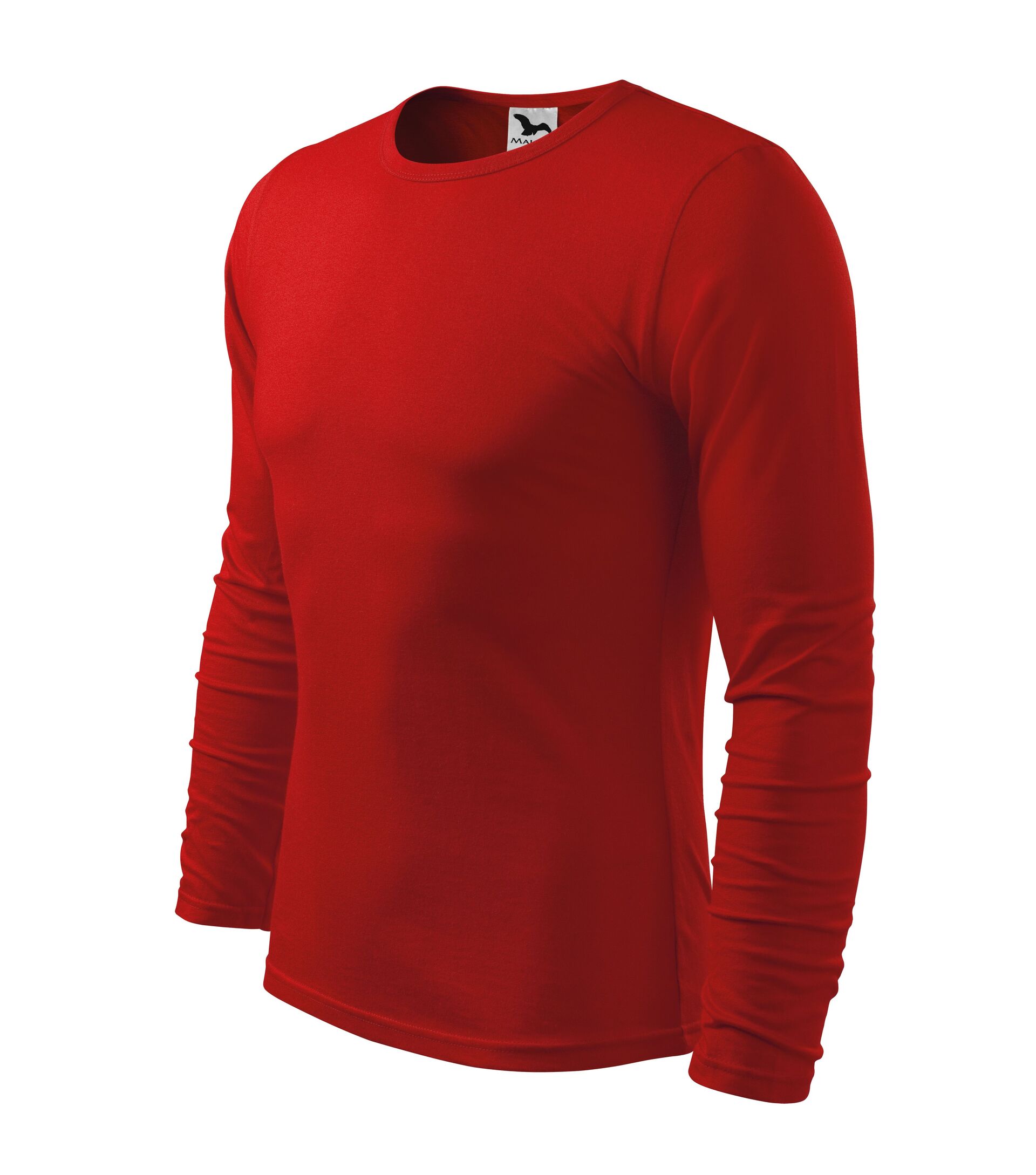 Levně MALFINI FIT-T LONG SLEEVE pánské dlouhý rukáv Tričko červená L