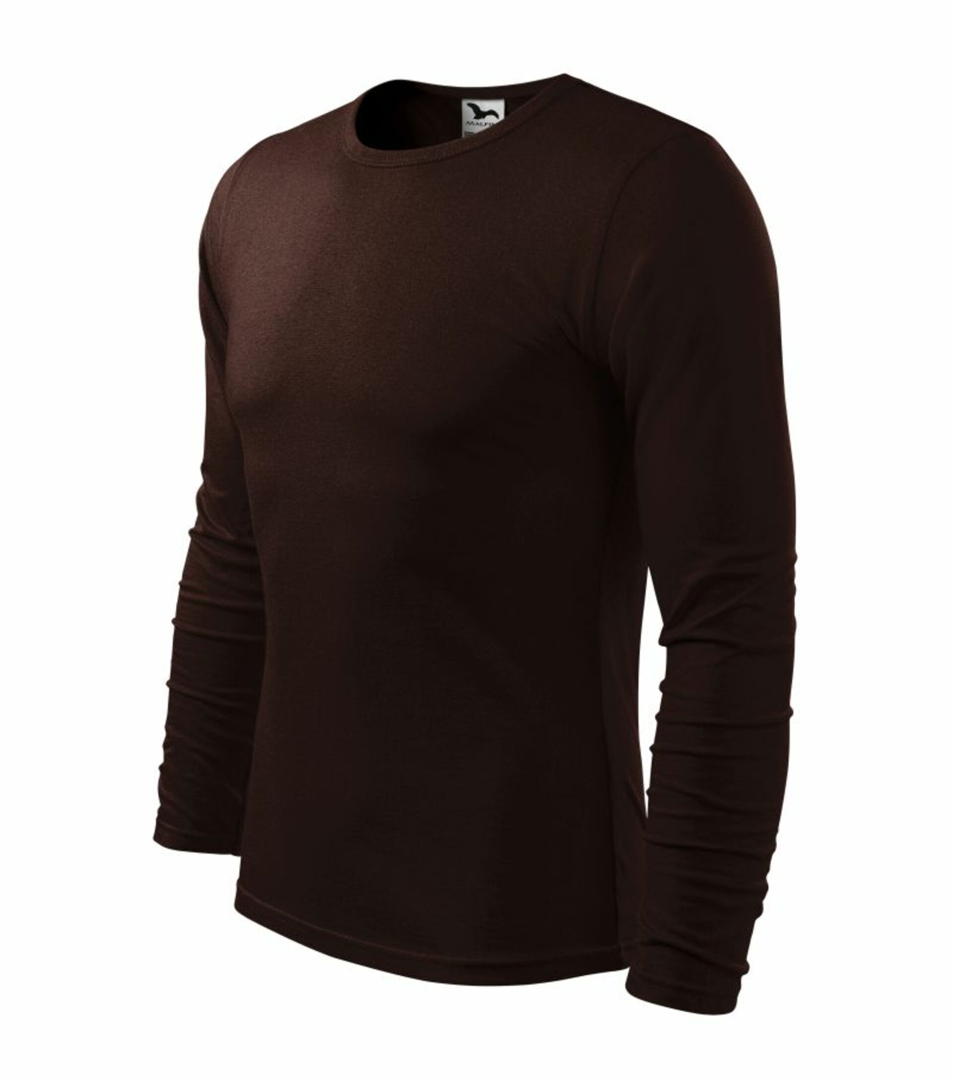 MALFINI FIT-T LONG SLEEVE pánské dlouhý rukáv Tričko hnědá  S