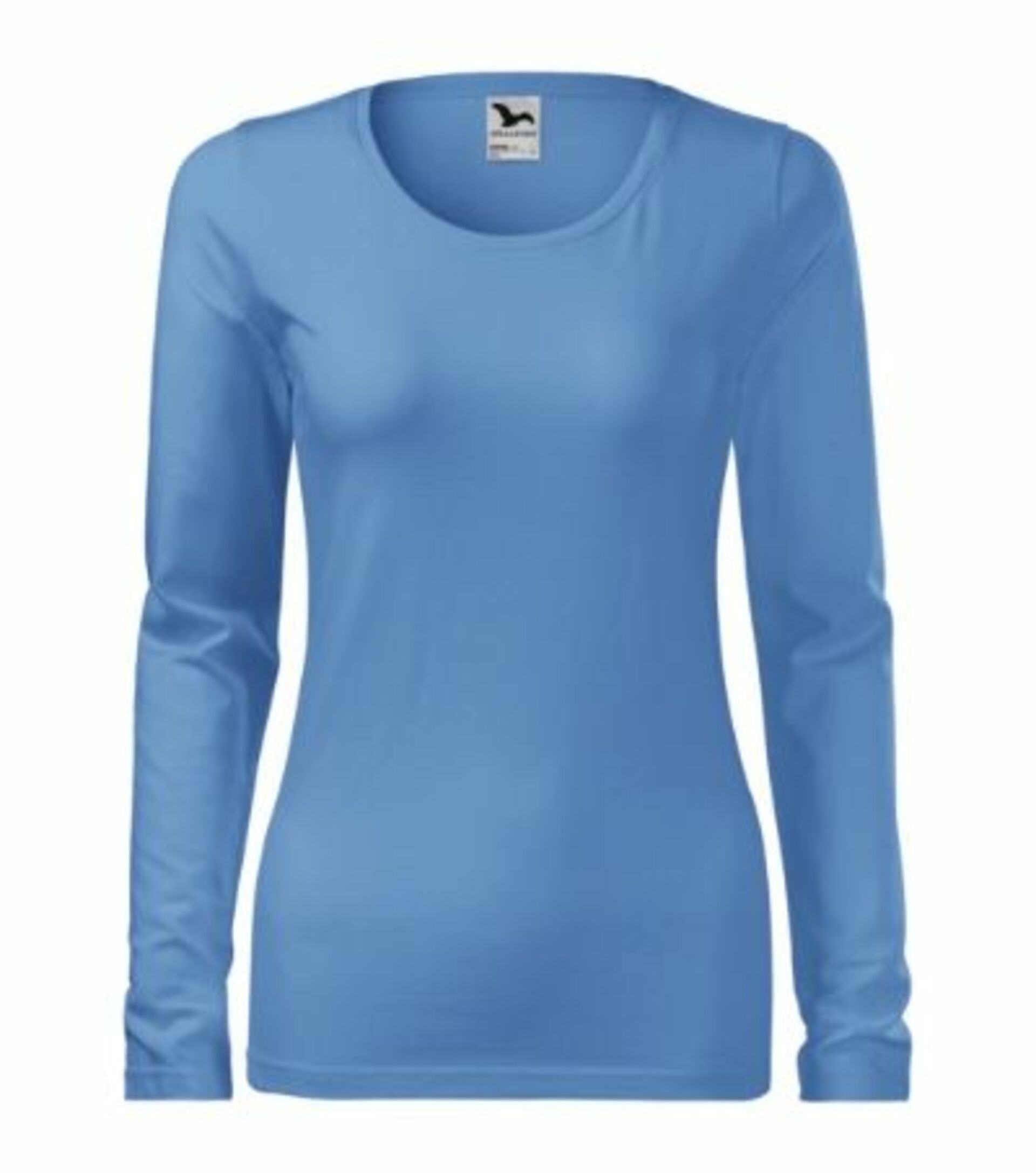 MALFINI SLIM dámské dlouhý rukáv Tričko světle modrá   XL