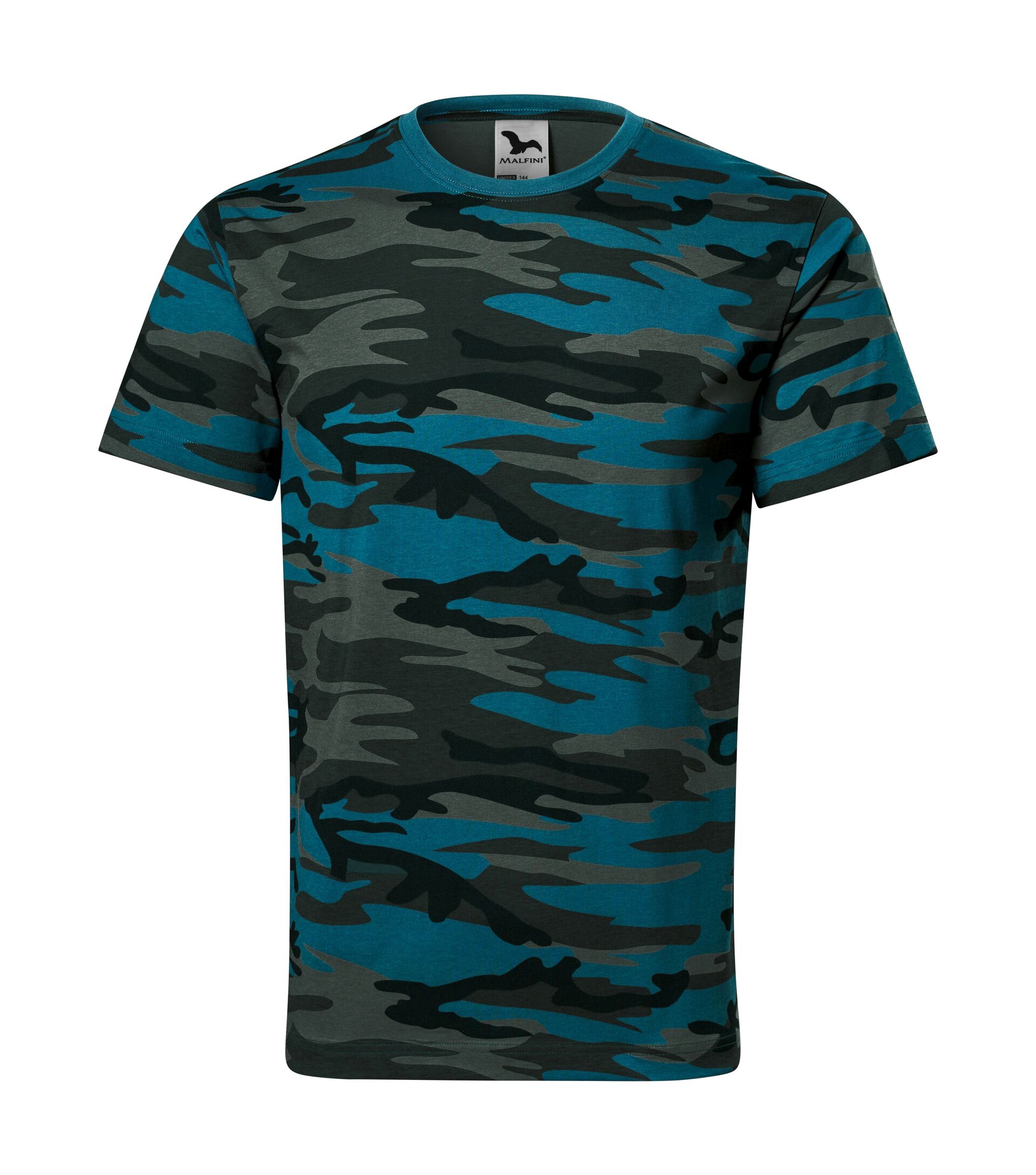 Levně MALFINI CAMOUFLAGE Tričko petrolejová 3XL