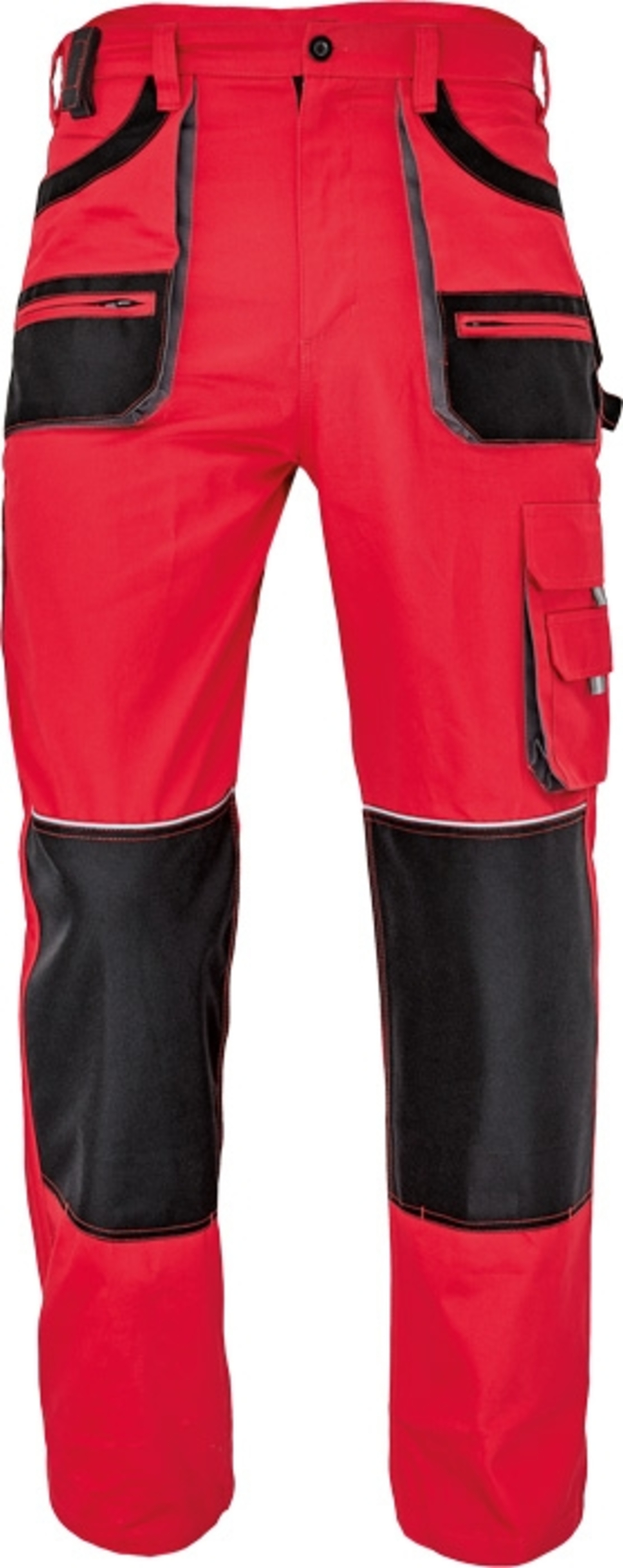 Cerva FF CARL BE-01-003 Kalhoty pracovní do pasu červená/černá  62