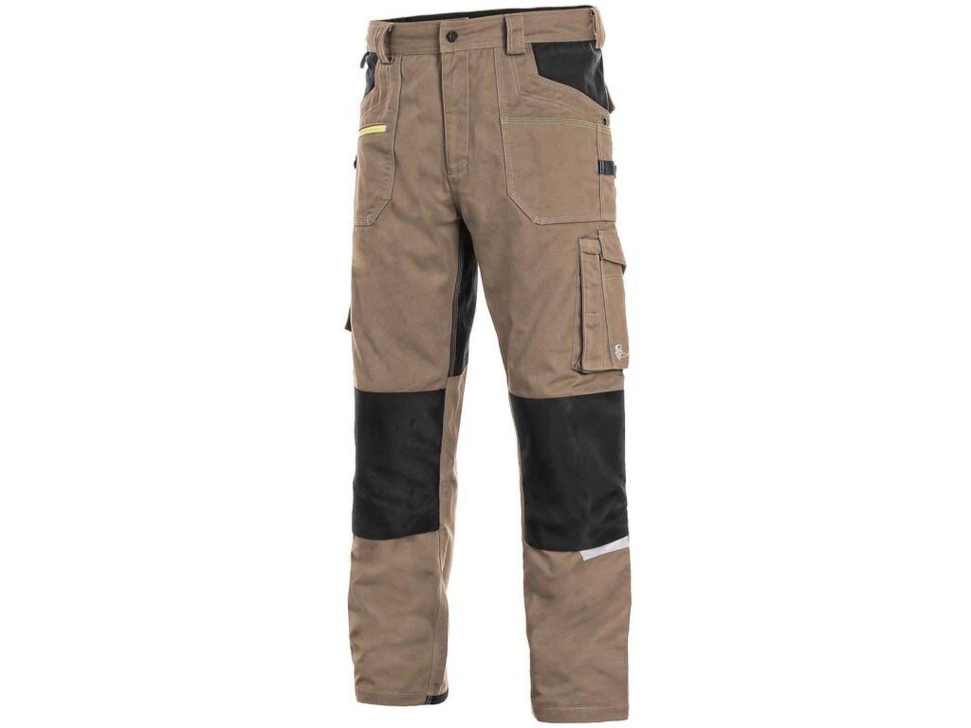 CXS STRETCH pánské Kalhoty pracovní do pasu béžová/černá 60