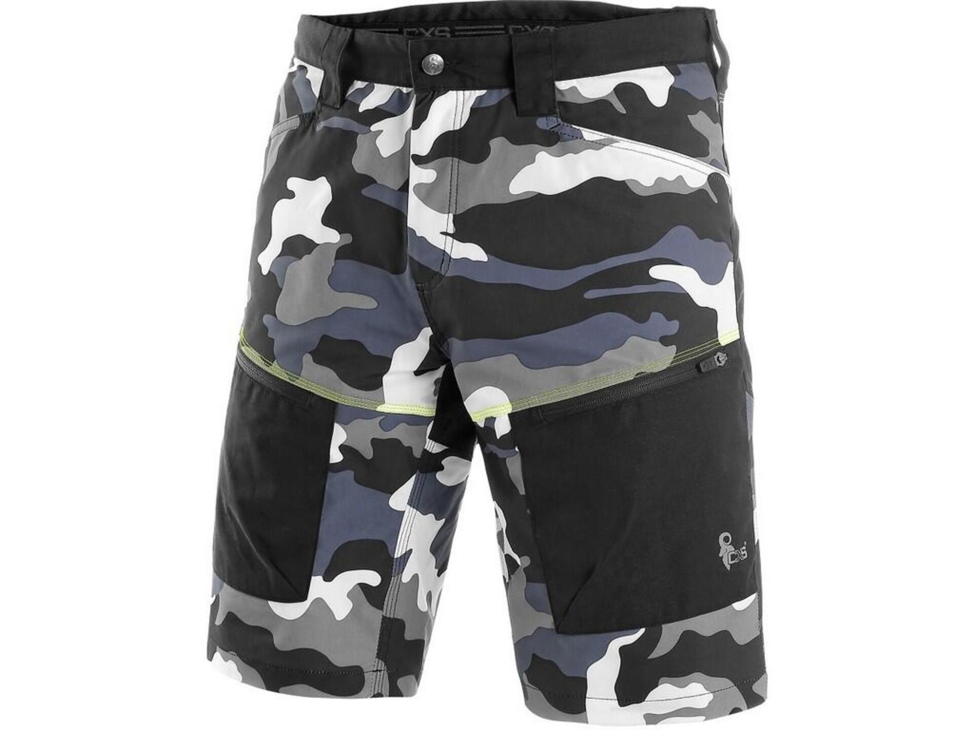 CXS DIXON Kraťasy pánské camouflage šedá XL