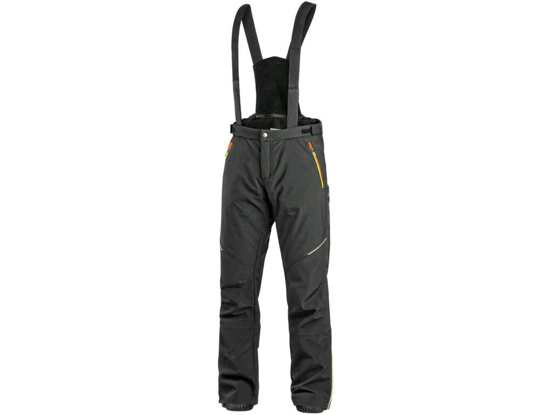 CXS TRENTON pánské Kalhoty do pasu zimní se šlemi černá/žlutá 50