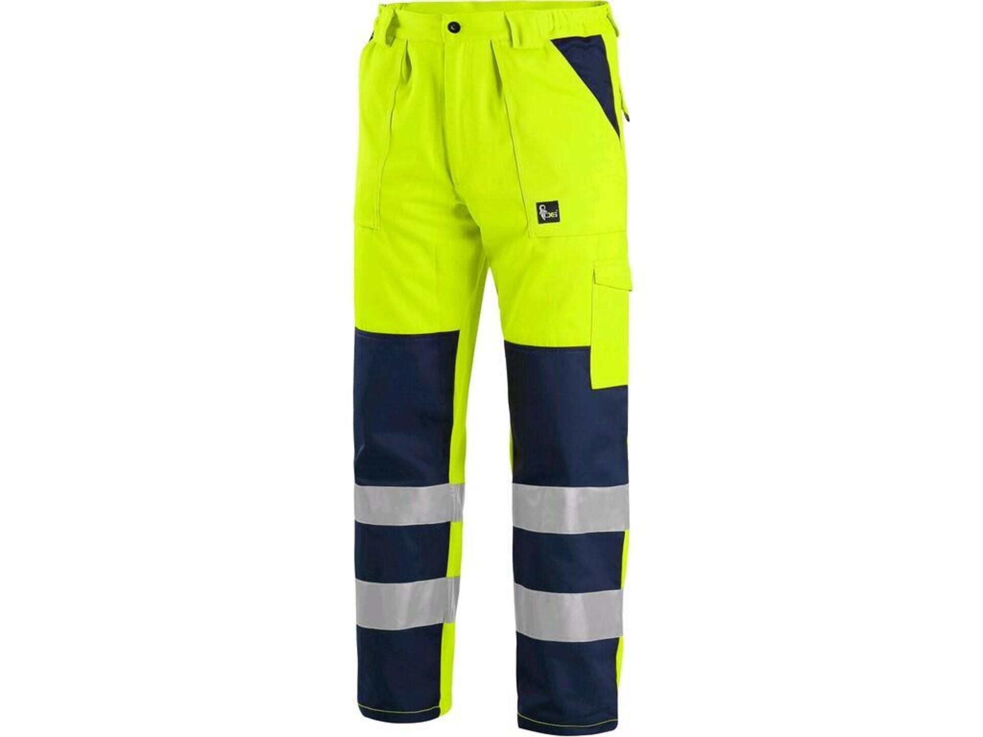 CXS NORWICH Kalhoty do pasu reflexní žlutá/modrá 56