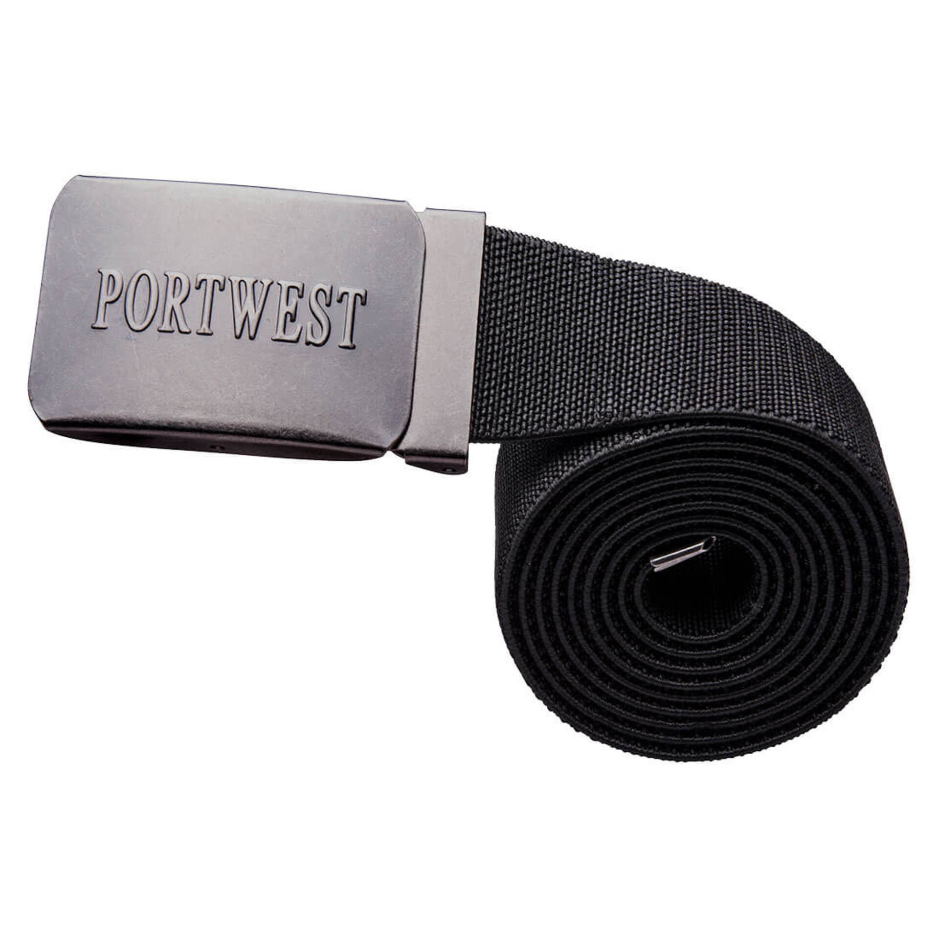 Levně Portwest Pásek elastický C105 s přezkou POR-C105BKR Černá