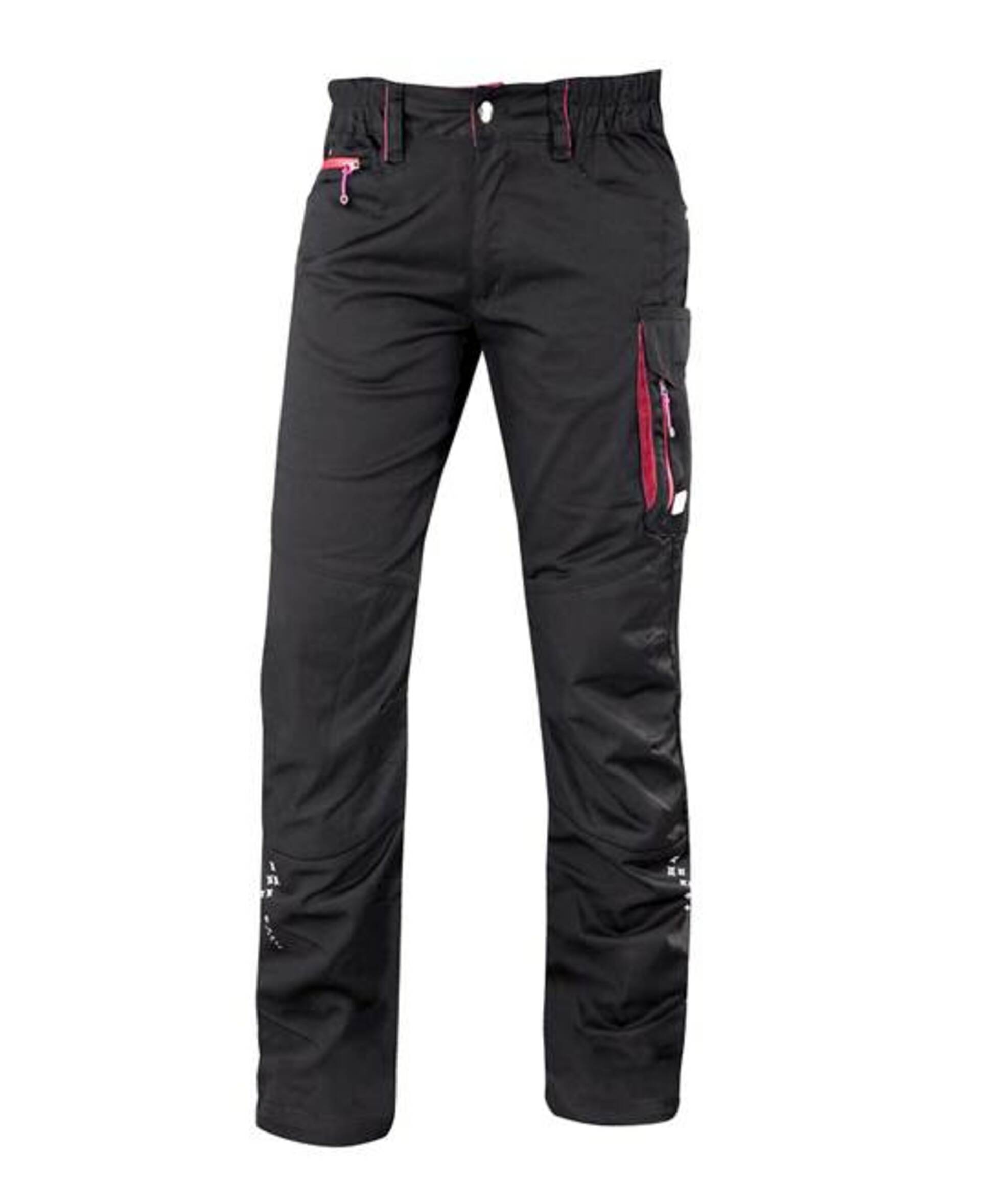 Ardon FLORET Dámské pracovní kalhoty do pasu černo / růžové H6301