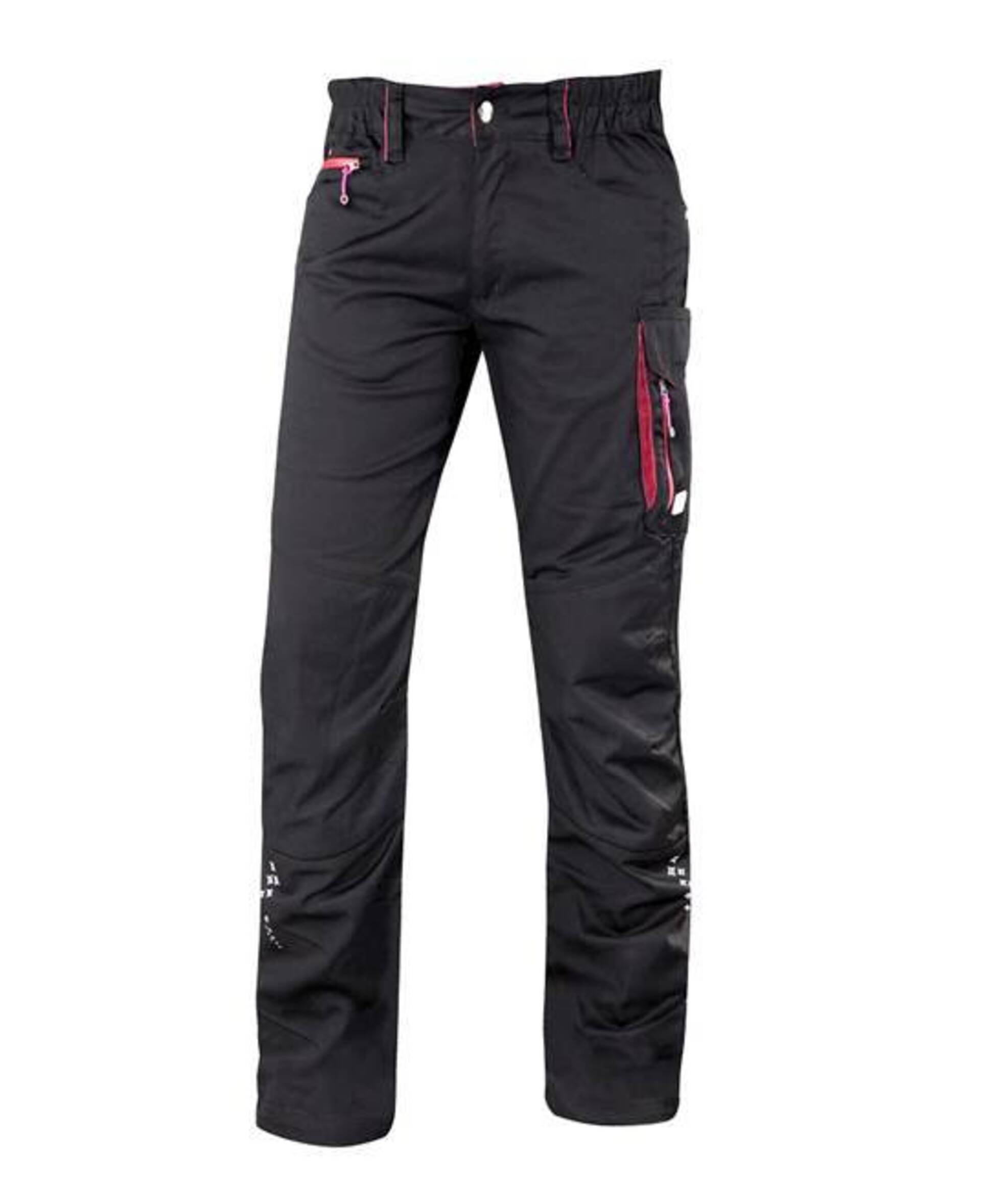 Levně Ardon FLORET Dámské pracovní kalhoty do pasu černo / růžové H6301