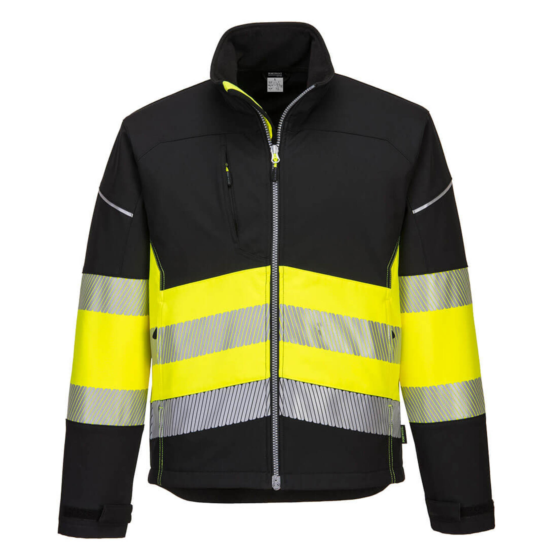 Levně PORTWEST Bunda PW375 Hi-Vis Třída 1 softshellová reflexní POR-PW375BKY Černo-žlutá