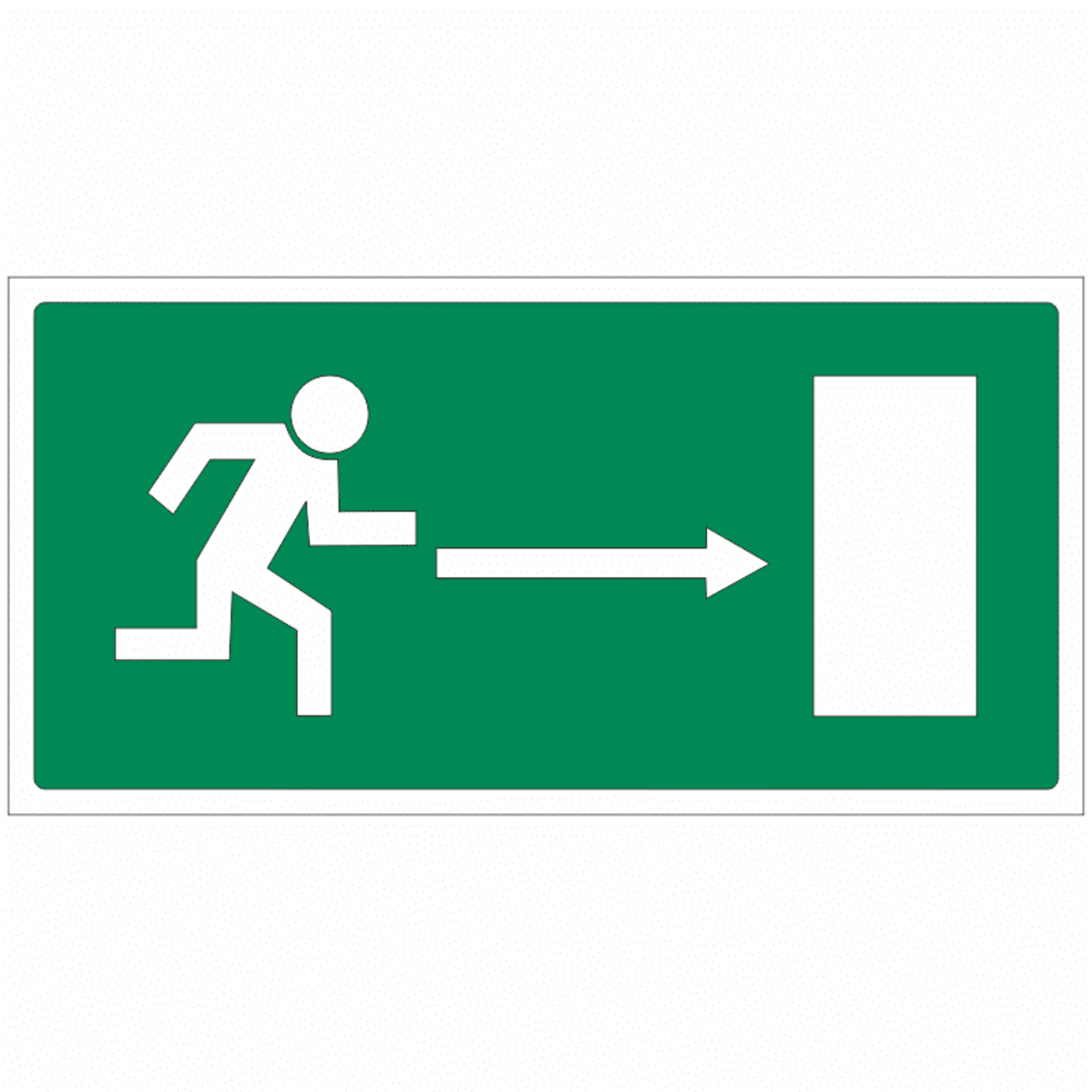 Bezpečnostní značky POZ14 21x10,5cm fólie Únikový východ vpravo