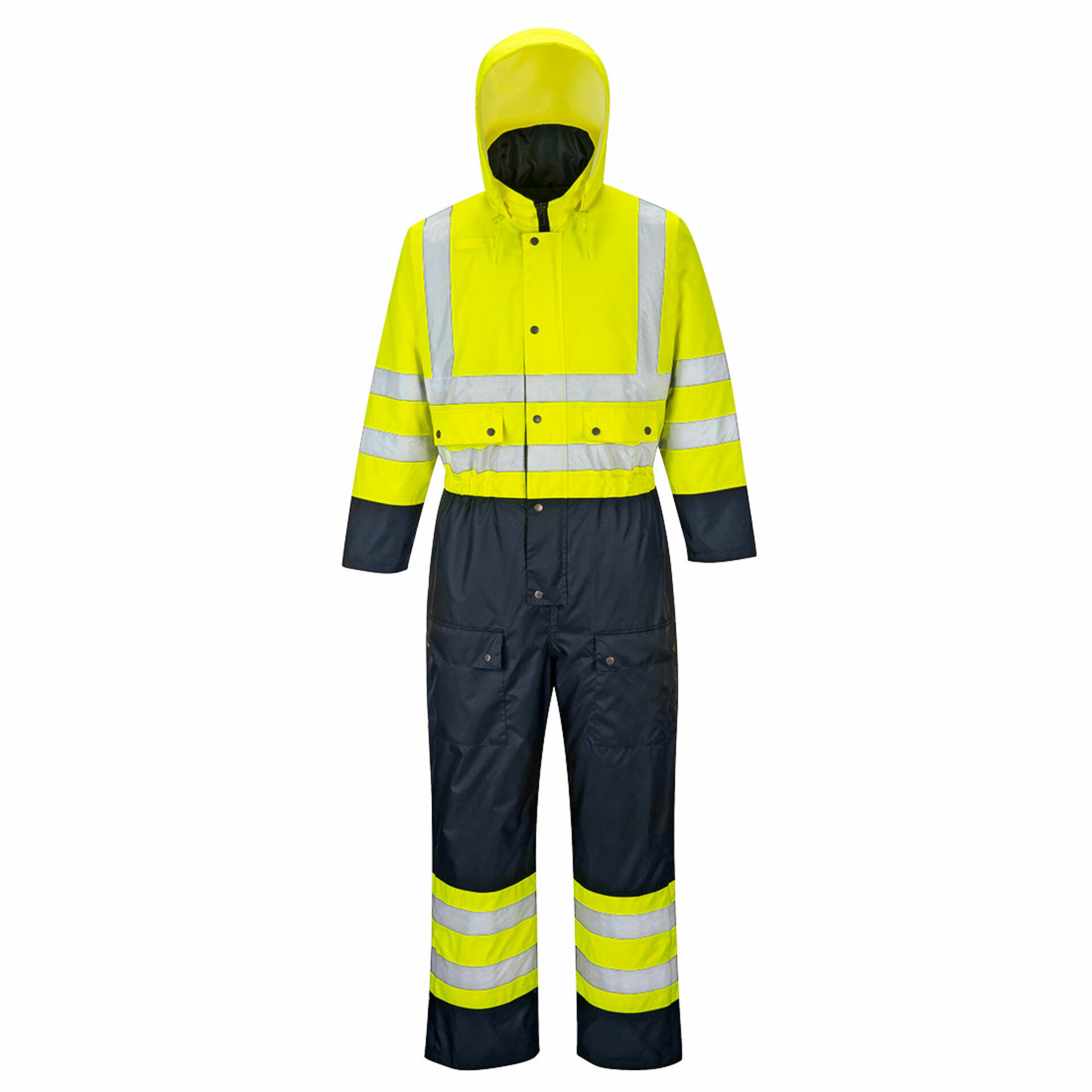 Levně Portwest Kombinéza Contrast S485 Hi-Vis zateplená nepromokavá POR-S485YNR Žluto-navy