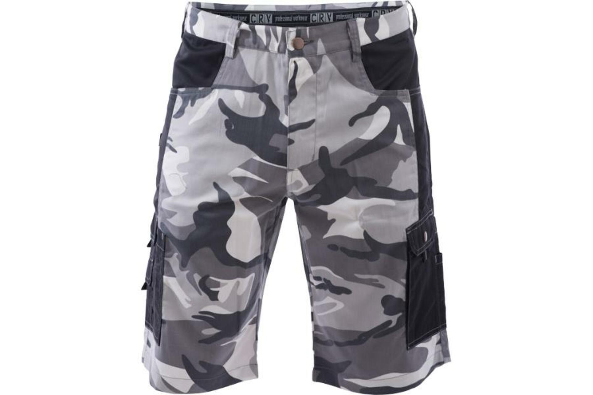 Levně Cerva CRV camouflage šedá 3XL CRAMBE camouflage šedá 3XL Kraťasy camouflage šedá 3XL camouflage šedá 3XL