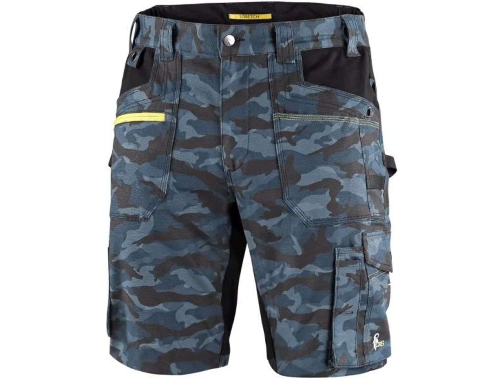 CXS STRETCH Kraťasy camouflage modrá 62