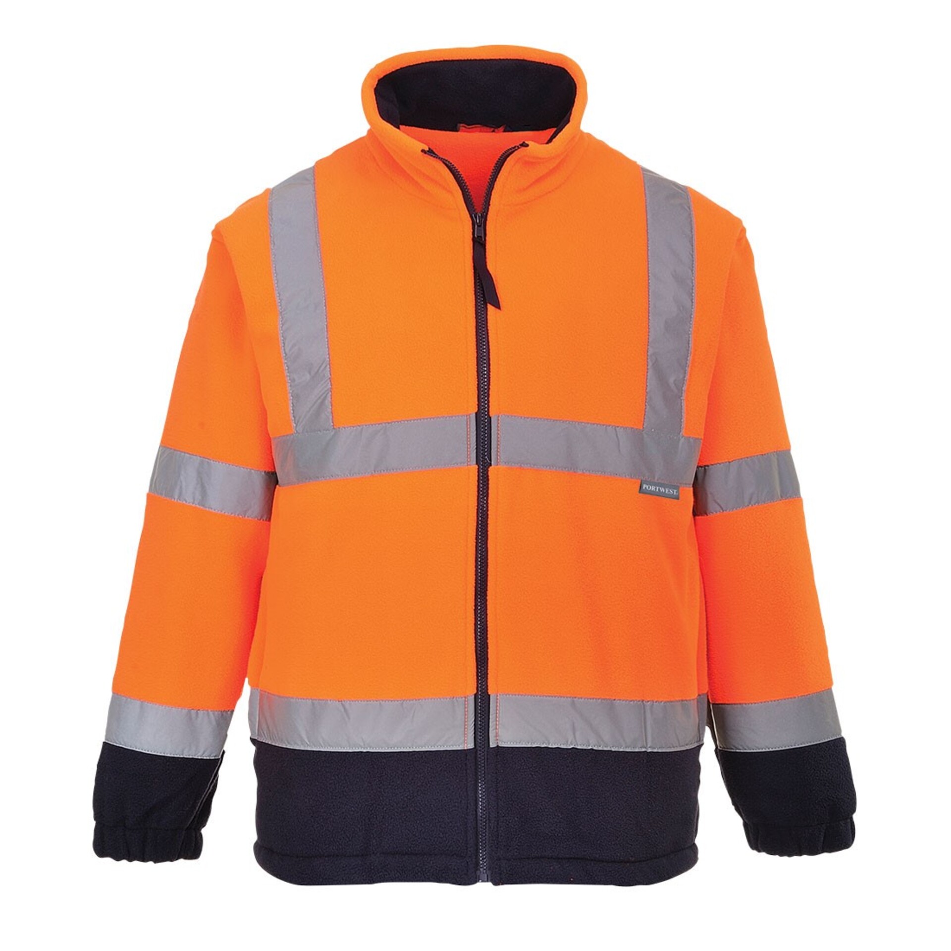 PORTWEST Bunda F301 Hi-Vis fleece dvoubarevná POR-F301ONR Oranžovo-navy