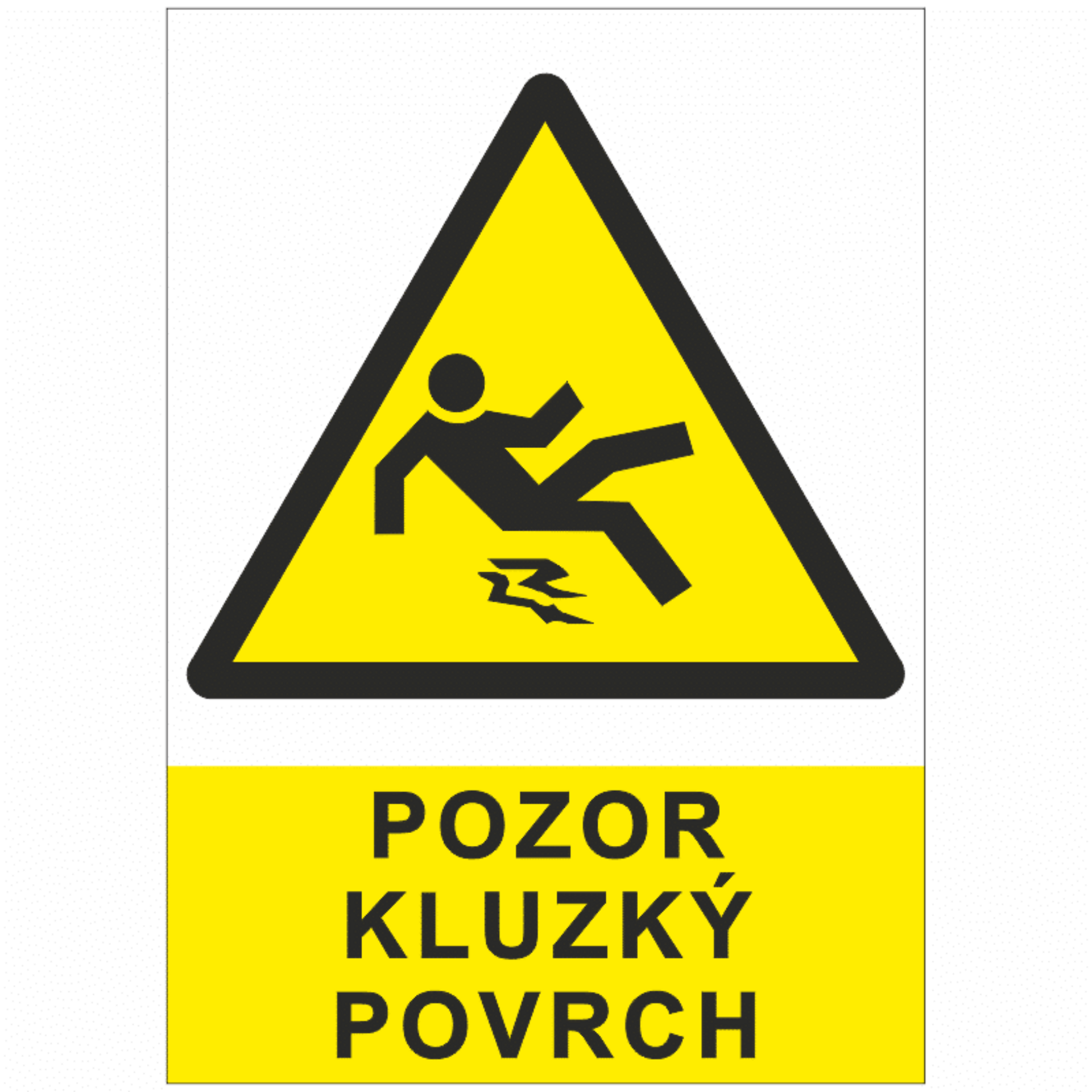 Bezpečnostní značky 1302 A5 fólie Pozor kluzký povrch